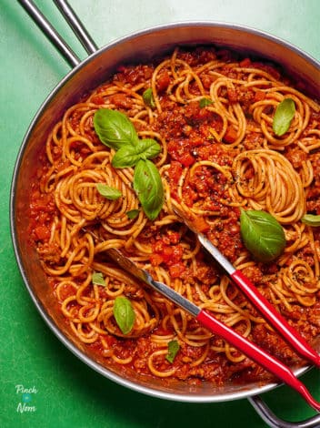 One-Pot Sausage Bolognese pinchofnom.com