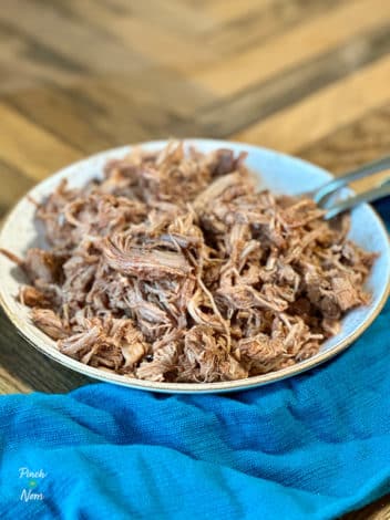 Slow Cooker Cider Pulled Pork pinchofnom.com