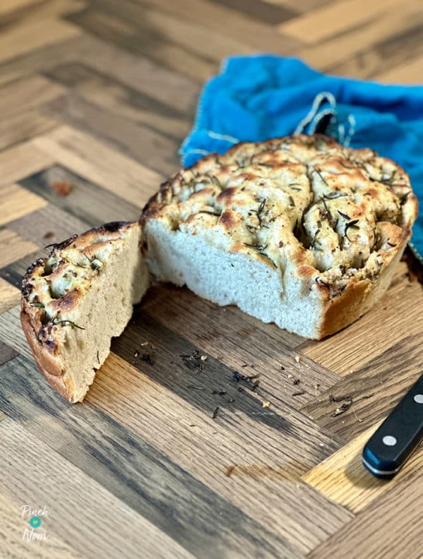 Slow Cooker Focaccia pinchofnom.com