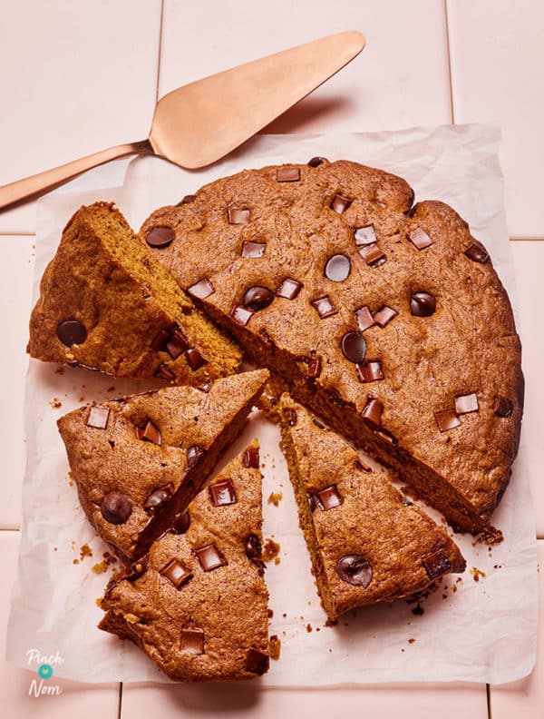 Slow Cooker Giant Cookie pinchofnom.com