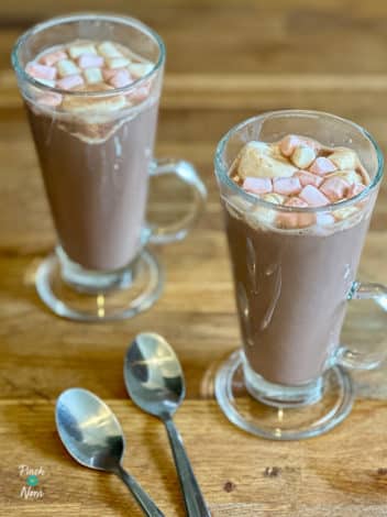 Slow Cooker Hot Chocolate pinchofnom.com