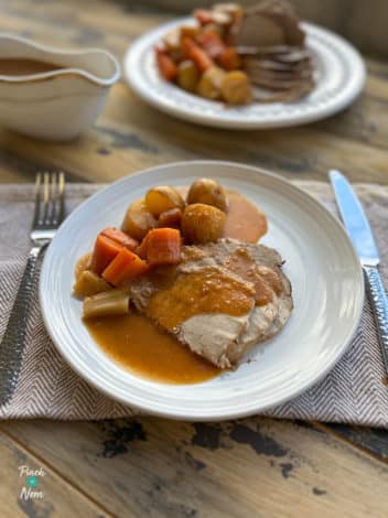 Slow Cooker Pork Pot Roast pinchofnom.com