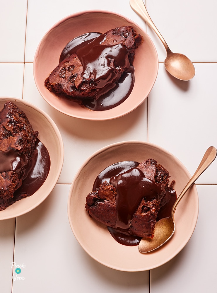 Pinch of Nom's slimming-friendly Slow Cooker Self-Saucing Chocolate Pudding from the All in One cookbook.