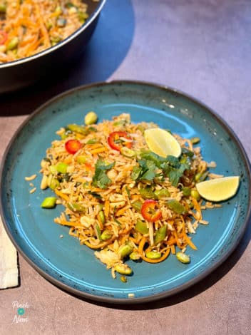 Spicy Vegetable Fried Rice pinchofnom.com