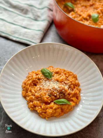 Tomato and Parmesan Risotto pinchofnom.com