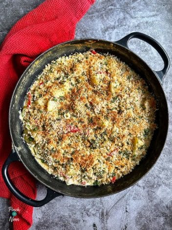 Tuna, Pepper and Potato Bake pinchofnom.com