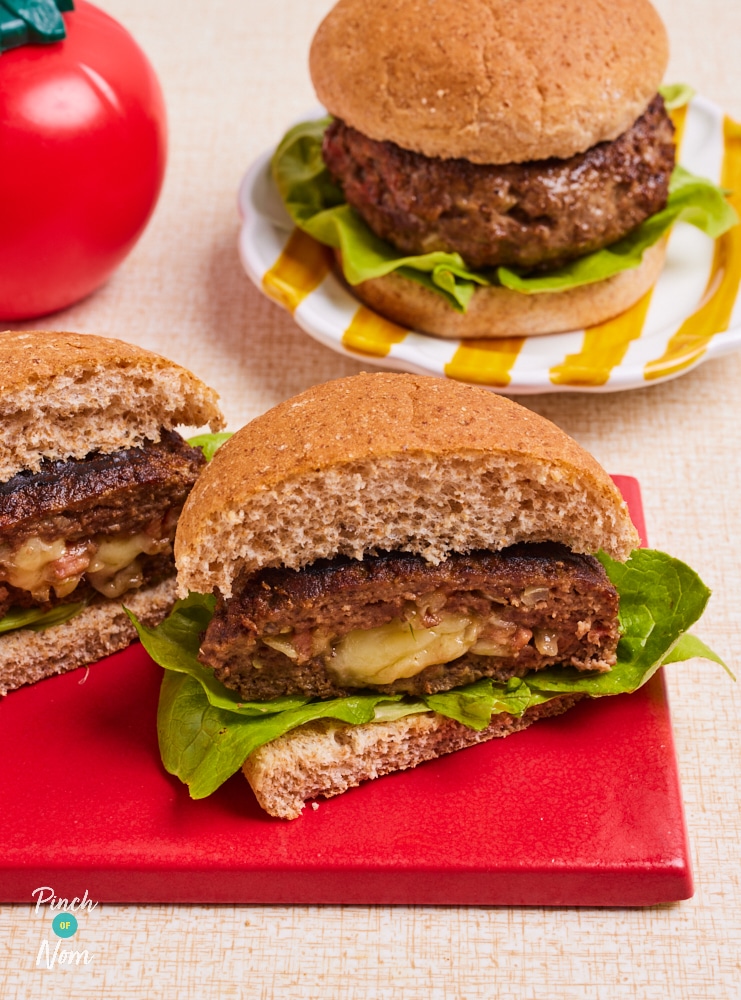 An Image of Cheese Stuffed Burgers recipe.