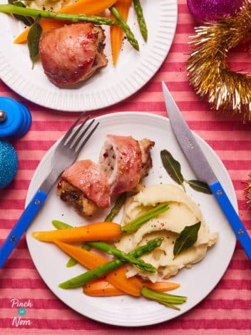 Christmas Chicken Thighs pinchofnom.com