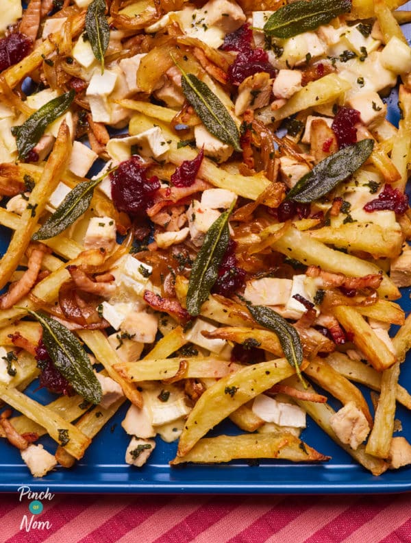 Christmas Loaded Fries pinchofnom.com
