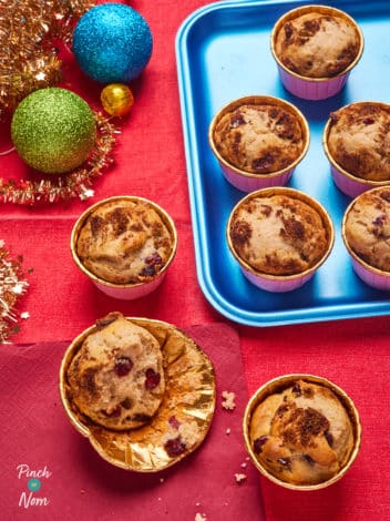 Cranberry and Orange Muffins pinchofnom.com