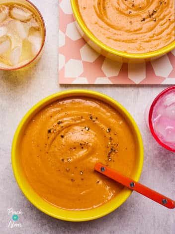 Sweet Potato and Red Lentil Soup pinchofnom.com