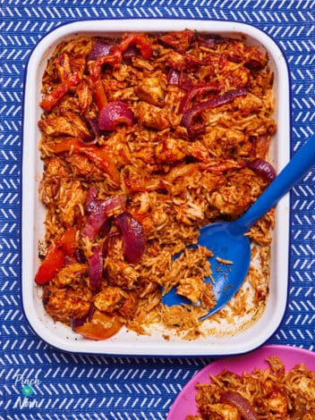 Smoky Chicken and Rice Traybake pinchofnom.com