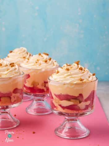 Rhubarb and Custard Trifles pinchofnom.com