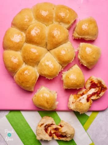 Air Fryer Pizza Dough Balls pinchofnom.com