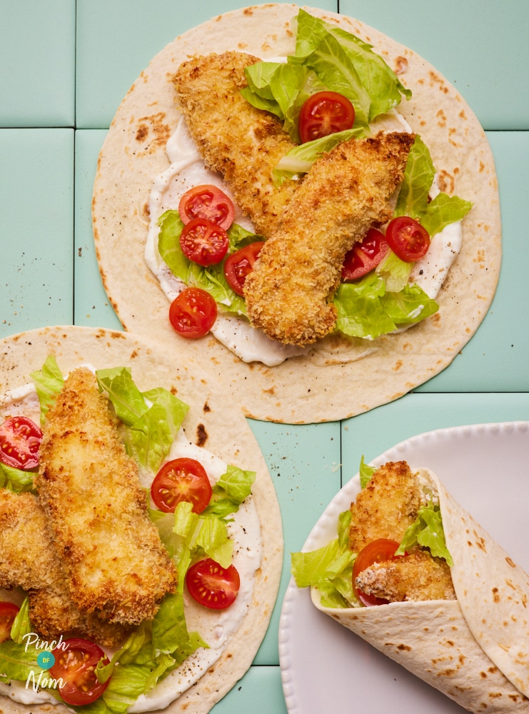 Caesar Salad Wraps presented on a table