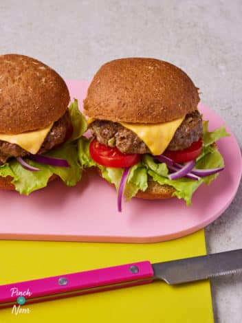 Chilli and Cheese Burgers pinchofnom.com