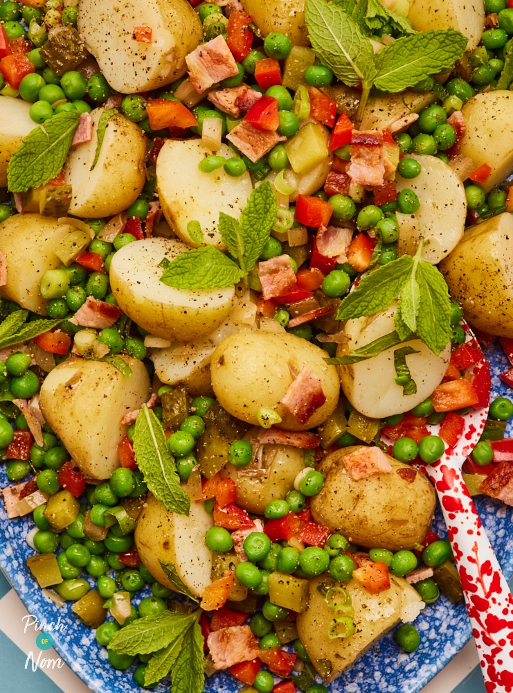 Pea, Pickle and Bacon Potato Salad