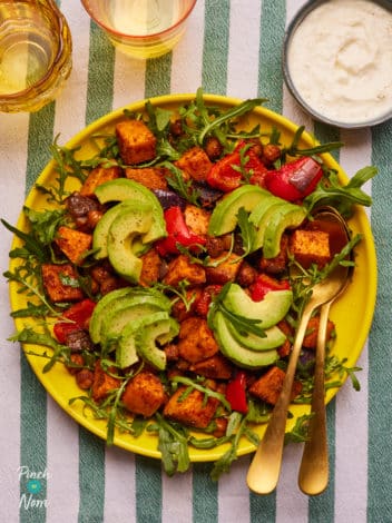 Roasted Sweet Potato Salad pinchofnom.com