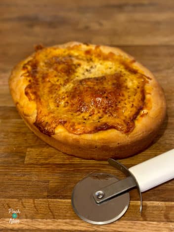 Slow Cooker Cheesy Deep-Dish Pizza pinchofnom.com