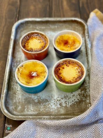Slow Cooker Crème Brûlée pinchofnom.com