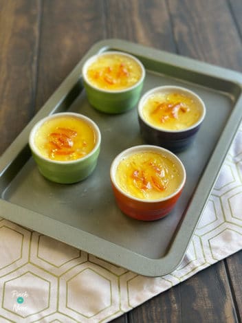 Slow Cooker Mandarin Cheesecakes pinchofnom.com