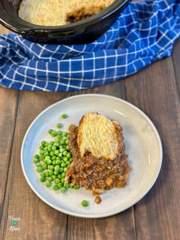 Slow Cooker Minted Lamb Shepherd's Pie pinchofnom.com