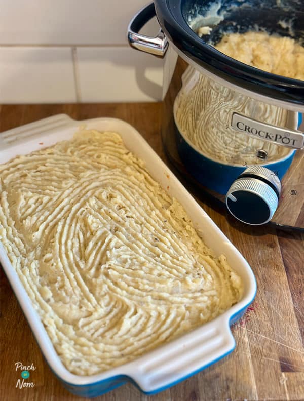 Slow Cooker Mustard Mash pinchofnom.com