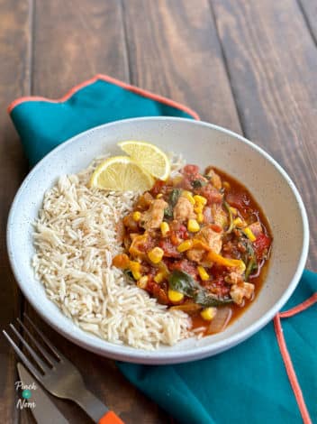 Slow Cooker Peri-Peri Chicken Stew pinchofnom.com