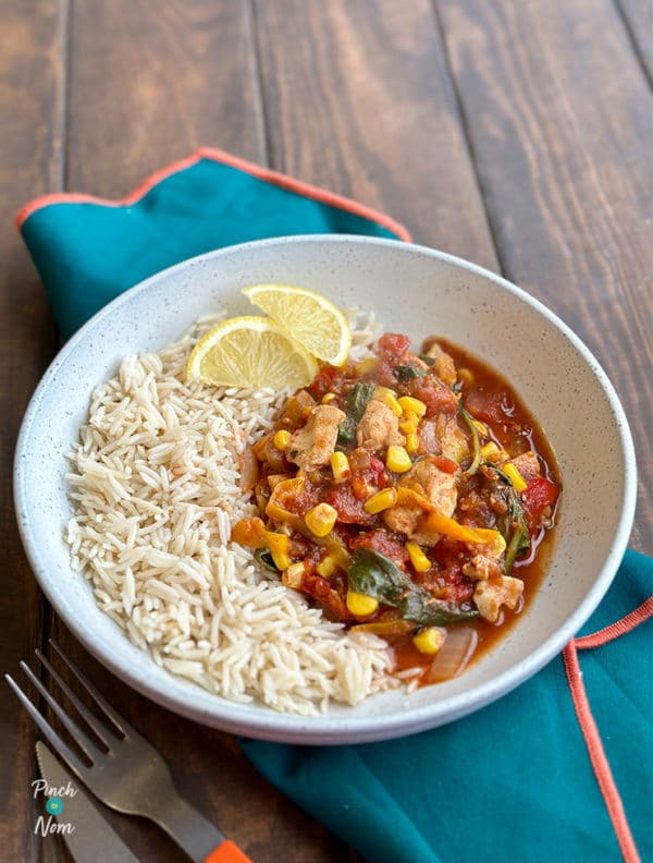 Slow Cooker Peri-Peri Chicken Stew pinchofnom.com