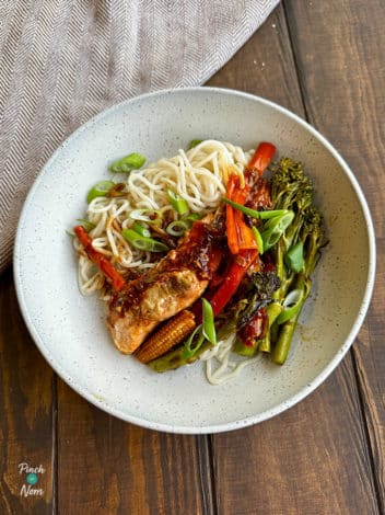 Slow Cooker Teriyaki-Style Salmon pinchofnom.com