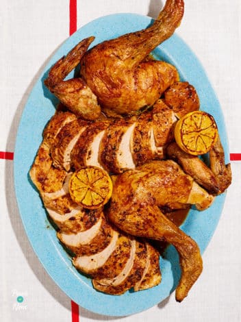 Slow Cooker Whole Garlic Chicken pinchofnom.com