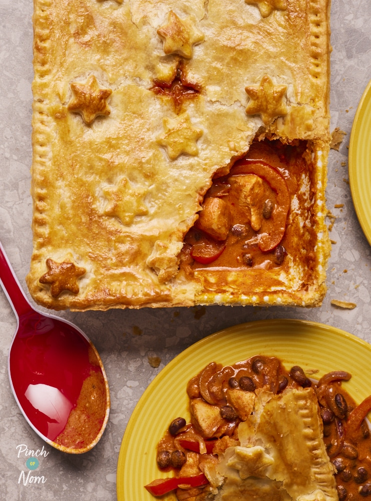 Baked Creamy Fajita Chicken Pie, fresh out of the oven and ready for serving.