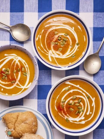 Spiced Pumpkin Soup pinchofnom.com